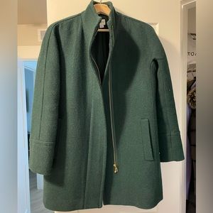 Like New J. Crew j crew j.crew Cocoon Coat City Coat, dark green size 4